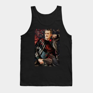 Pedro Pascal and the Red Rose Tank Top